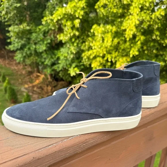 Sid Mashburn Men's Navy Suede Chukka Boots